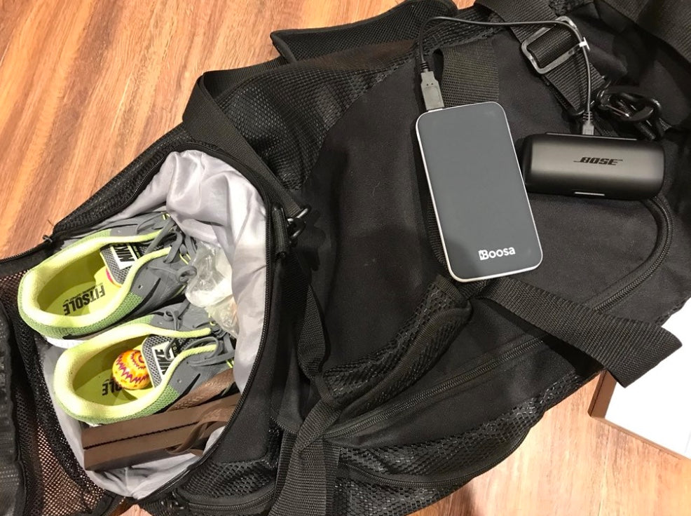 Use Boosa to Charge Your Gym Electronics (Headphones, Fitbit, and iPhone)